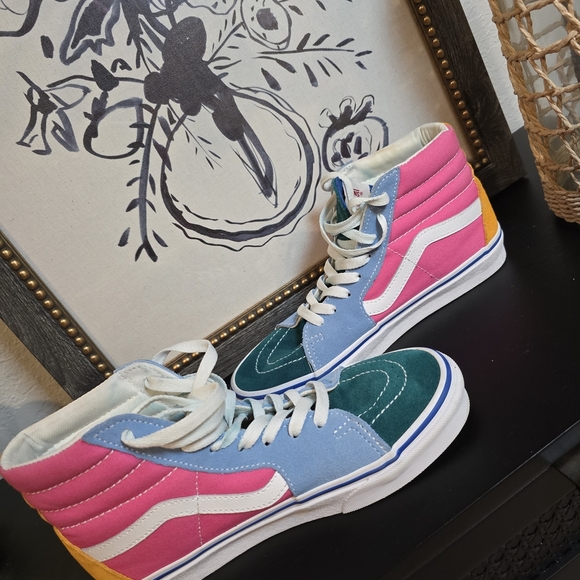 VANS Sk8-Hi Reissue Skateboard Shoes Women’s 8, Men's 6.5 Bright Colors Suede - Picture 9 of 11